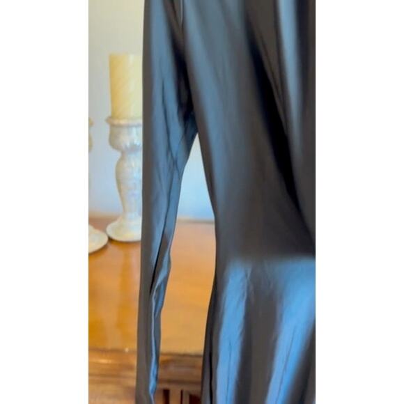 Good American Black Cowl Neck Jersey Zip Slit Dress Small NWOT - Picture 5 of 12